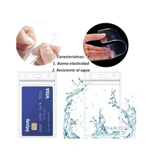 Foto 4 | Mica Vertical Portacredencial y Gafete INE Lab G. 100 Piezas Transparente