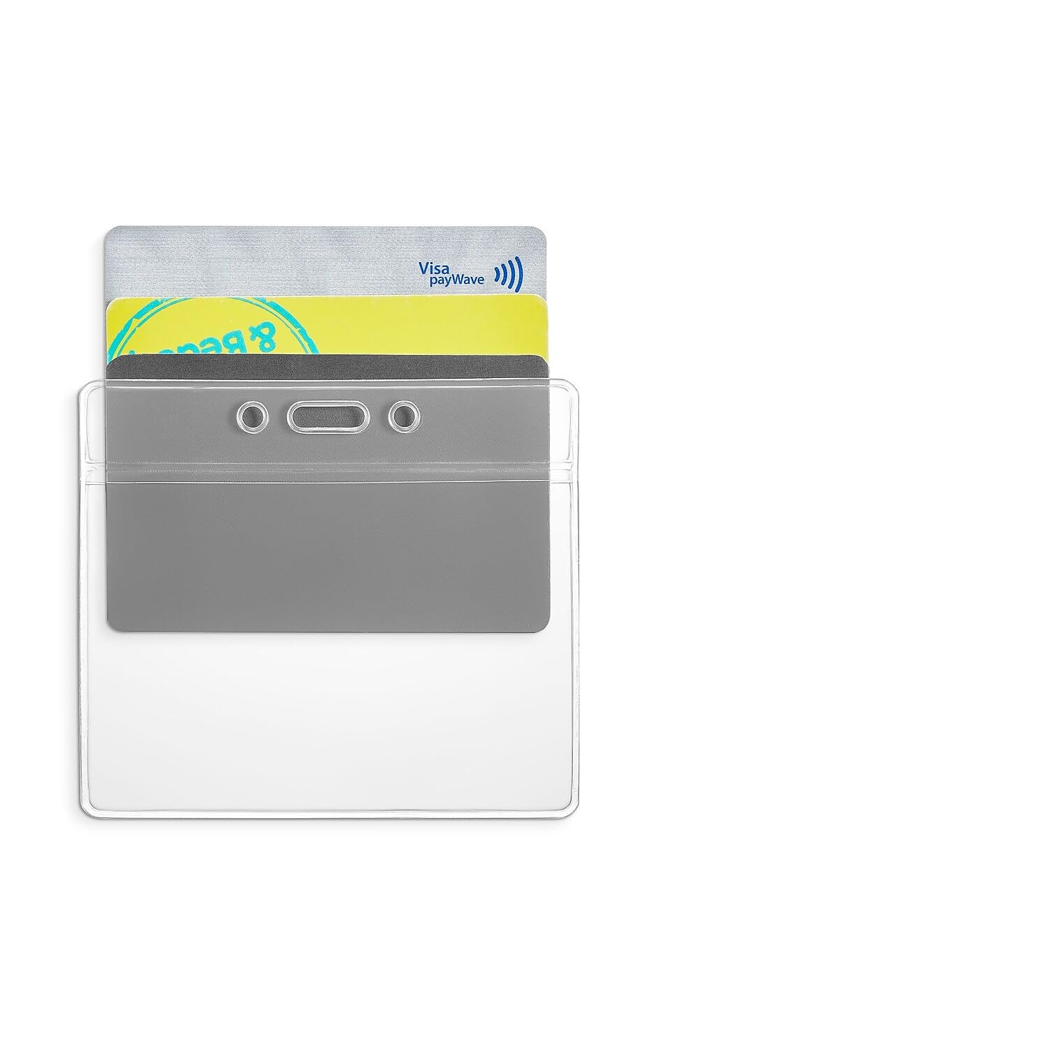 Foto 2 | Soportes Para Tarjetas De Identificación, Grapas, Plástico Resistente, Transparente, 100 Unidades - Venta Internaciona
