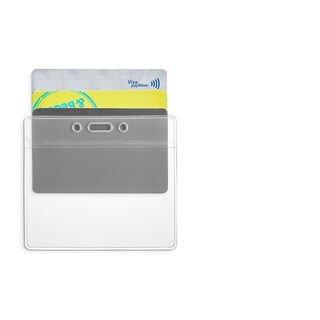 Foto 2 | Soportes Para Tarjetas De Identificación, Grapas, Plástico Resistente, Transparente, 100 Unidades - Venta Internaciona