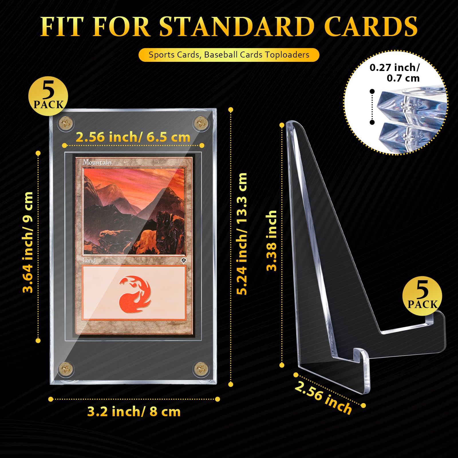 Foto 3 pulgar | Funda Para Tarjetas Coleccionables Con Soporte Expositor, Tarjetero De Béisbol X5 - Venta Internacional.