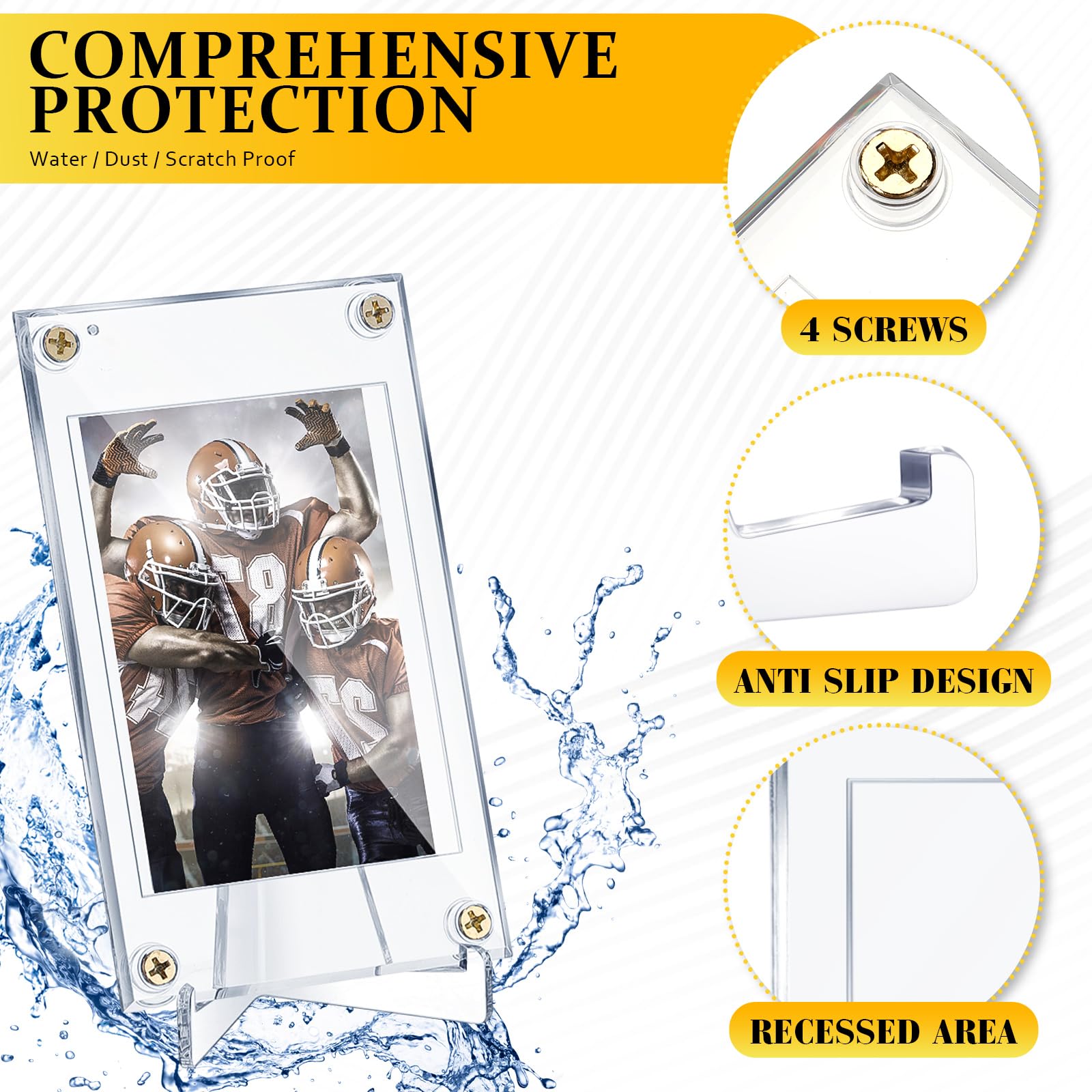 Foto 4 pulgar | Funda Para Tarjetas Coleccionables Con Soporte Expositor, Tarjetero De Béisbol X5 - Venta Internacional.