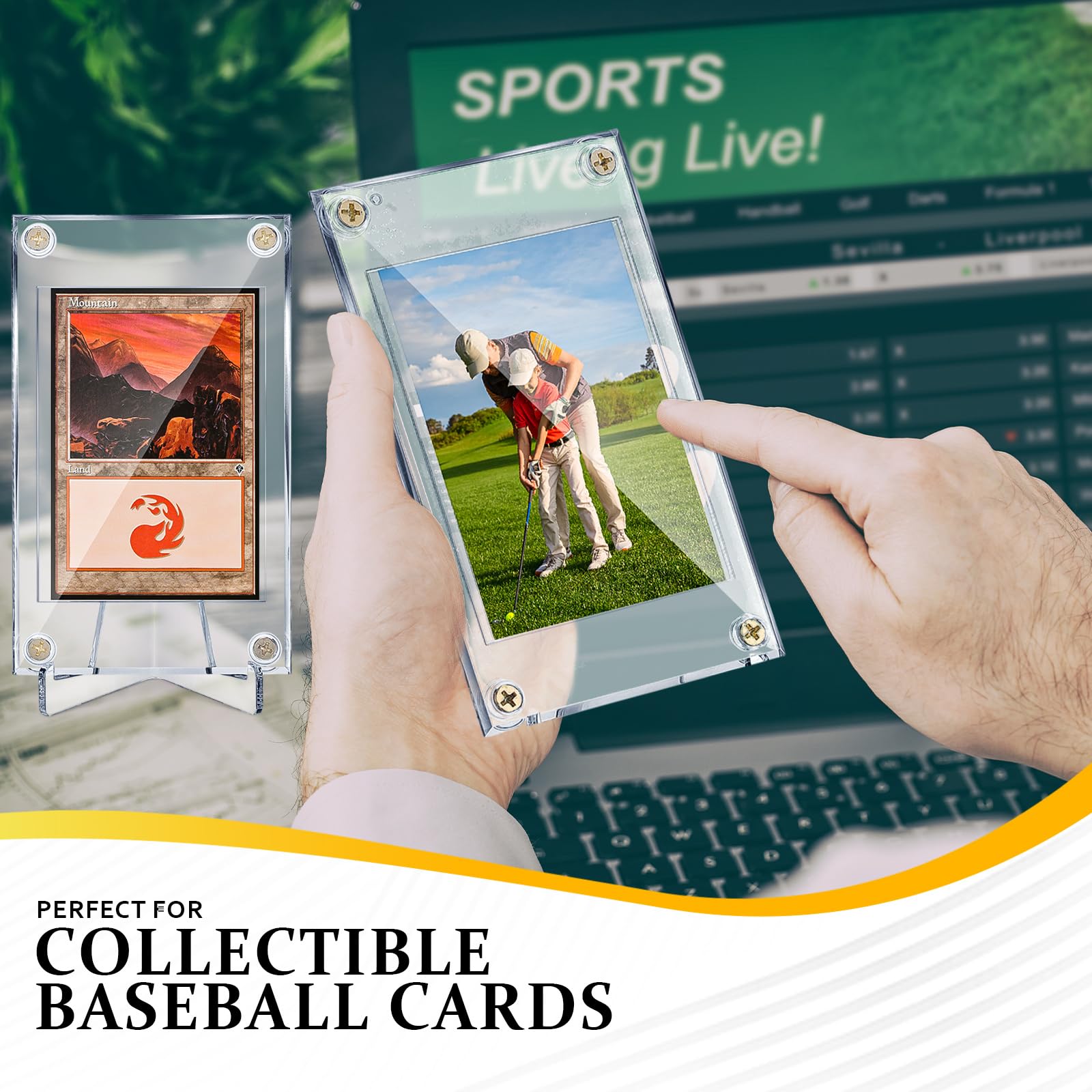 Foto 7 pulgar | Funda Para Tarjetas Coleccionables Con Soporte Expositor, Tarjetero De Béisbol X5 - Venta Internacional.