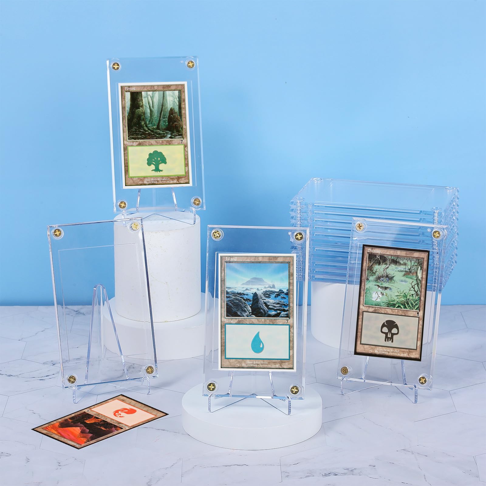 Foto 7 | Funda Para Tarjetas Coleccionables Con Soporte Expositor, Tarjetero De Béisbol X5 - Venta Internacional.