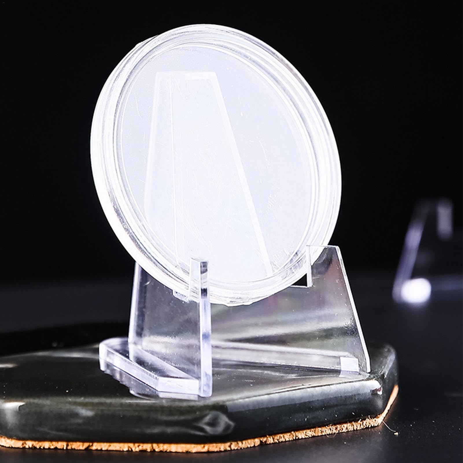 Foto 4 pulgar | Soporte De Exhibición De Tarjetas De Acrílico Para Monedas, Caballete Transparente - Venta Internacional.