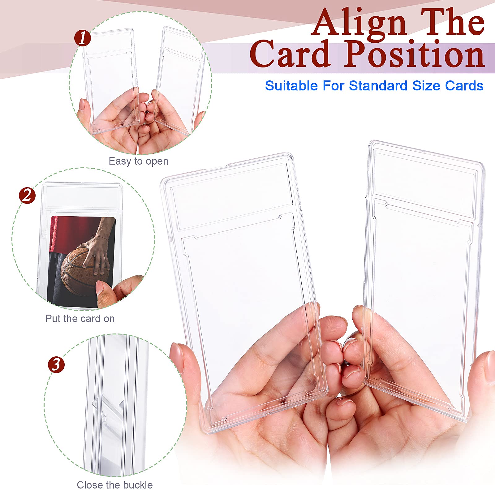 Foto 6 pulgar | Funda Protectora De Tarjetas Gersoniel Acrílica Transparente Con Caja De Almacenamiento - Venta Internacional.