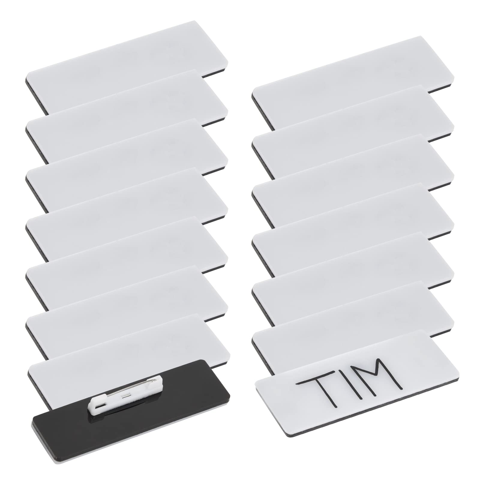 Insignia Identificadora de Empleado Juvale Blanco 15 Piezas - Venta Internacional