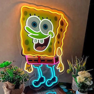 Foto 2 | Letrero de Neón LED Bob Esponja con Control de Intensidad