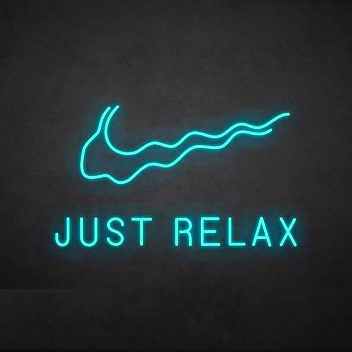 Foto 2 pulgar | Letrero Neón Just Relax Nike Logo con Control Remoto