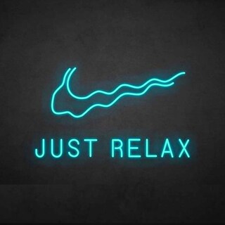 Foto 1 | Letrero Neón Just Relax Nike Logo con Control Remoto
