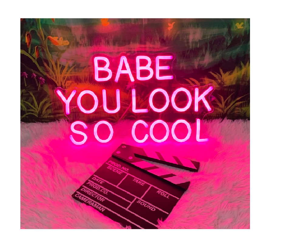 Foto 4 pulgar | Letrero Babe You Look So Cool Neon C/ Control Remoto Premium