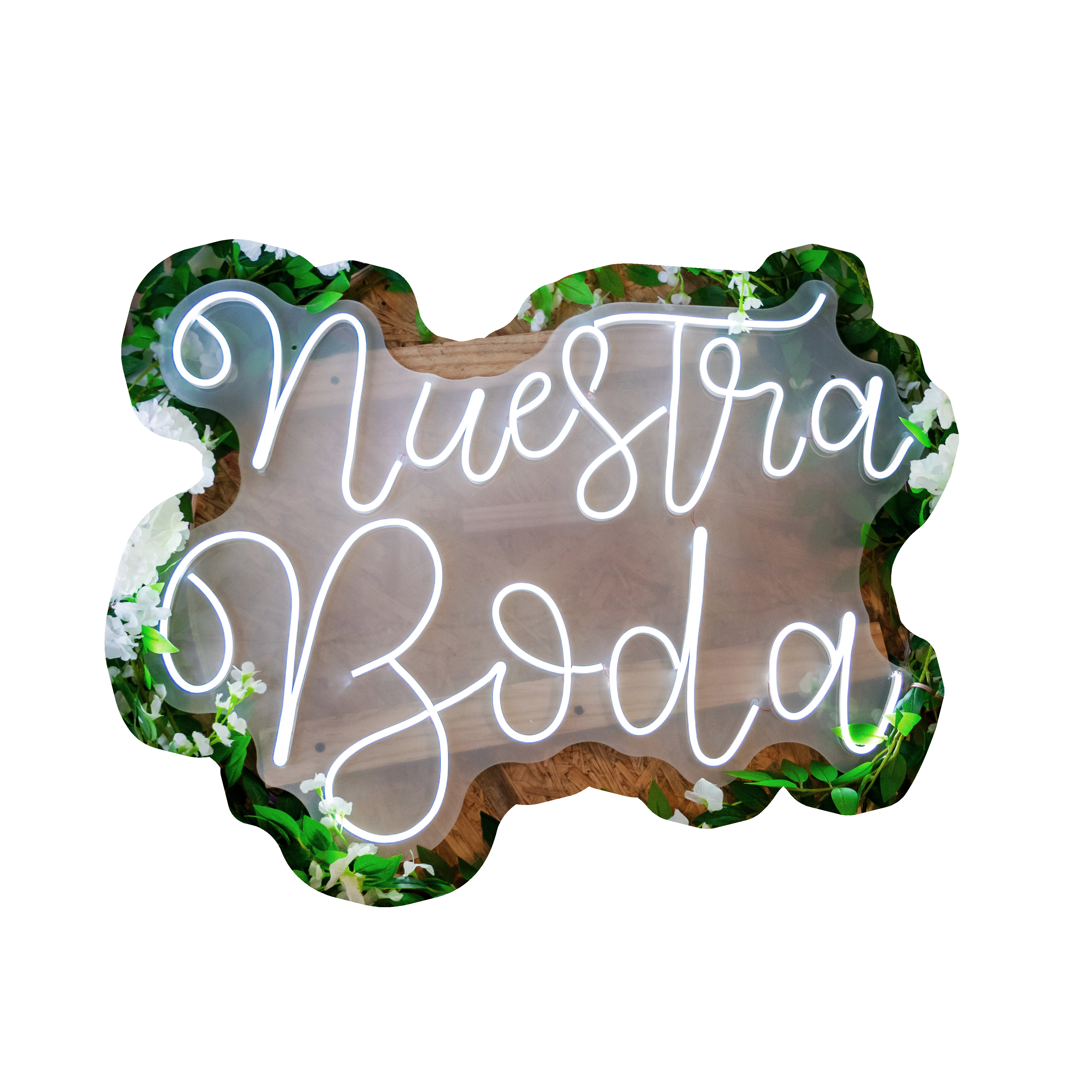 Foto 2 pulgar | Letrero Led Neón Nuestra Boda 2 Renglones Luminoso Novios Decorativo