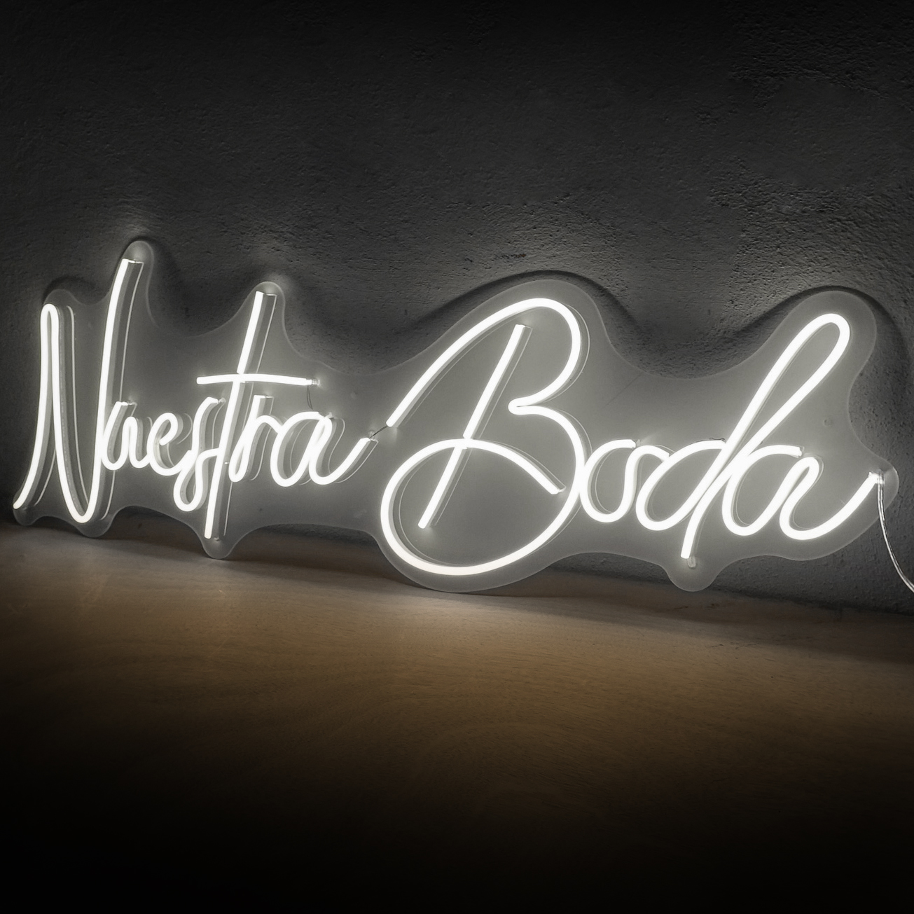 Foto 4 pulgar | Letrero Led Neón ''Nuestra Boda'' Decorativo Luminoso 90x30 cm