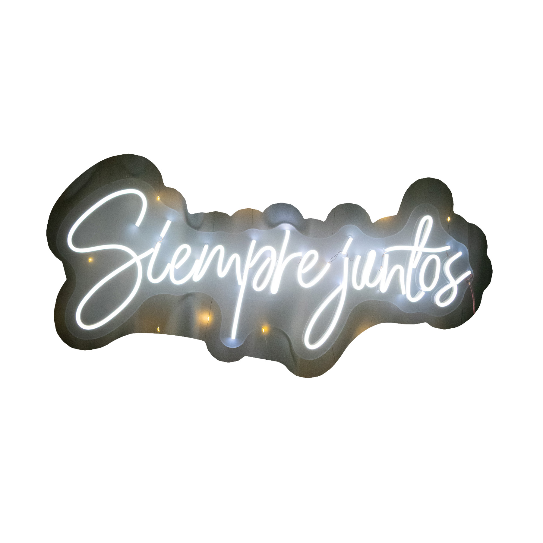 Letrero Led Neón Siempre Juntos 100cm x 39cm