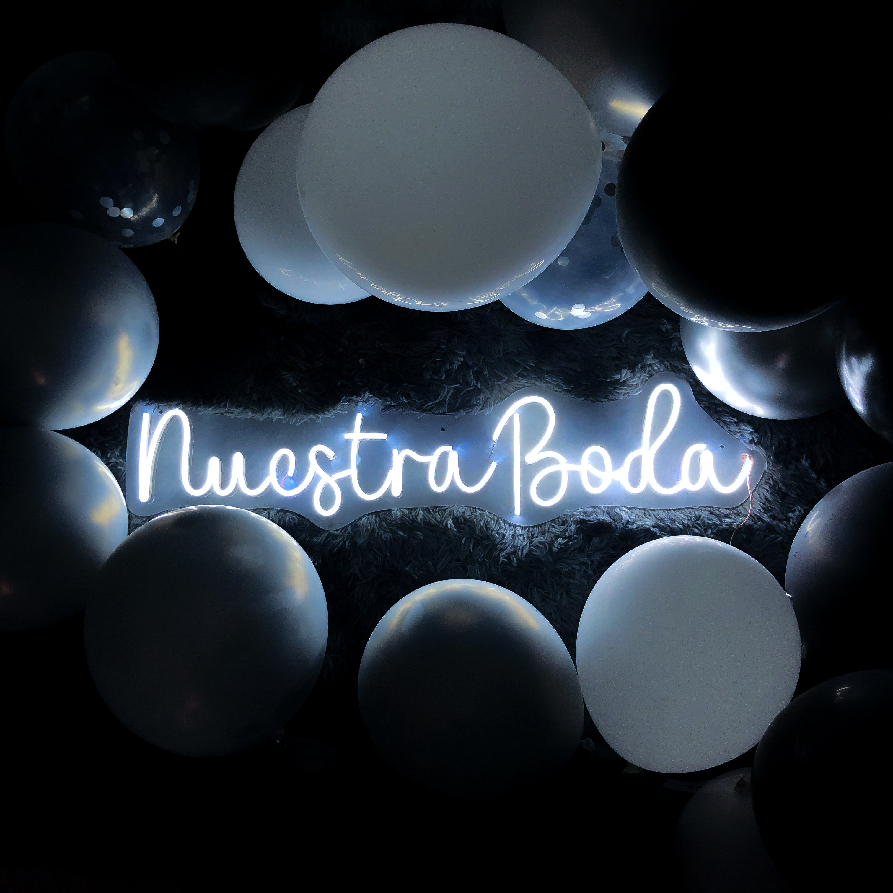 Foto 2 | Letrero Led Neón ''Nuestra Boda'' 80x20 cm