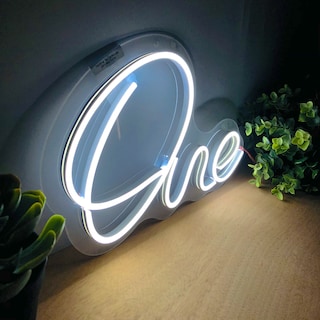 Foto 3 | Letrero Led Neón Personalizado "ONE" 33cm x 22cm
