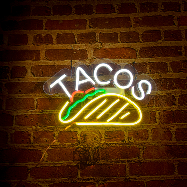 Foto 3 pulgar | Letrero Led Neón Tacos Luminoso 31cm x 20cm