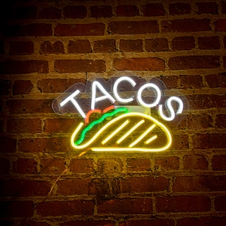Foto 2 | Letrero Led Neón Tacos Luminoso 31cm x 20cm