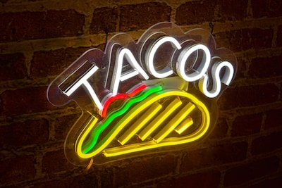 Foto 3 | Letrero Led Neón Tacos Luminoso 31cm x 20cm