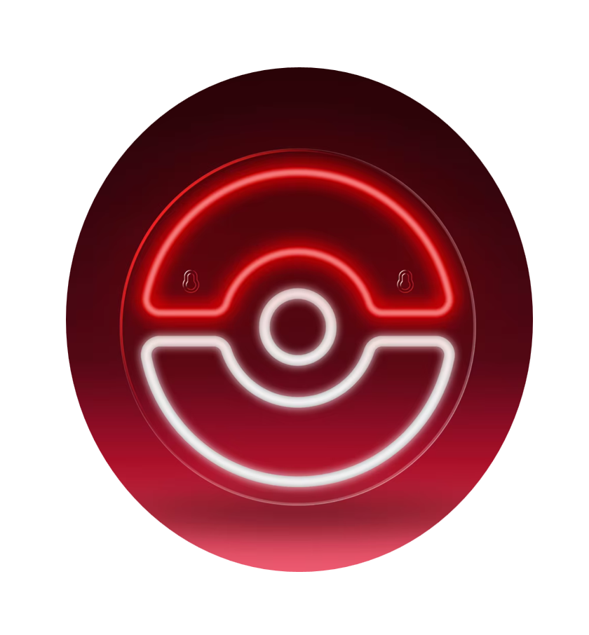 Foto 1 | Letrero de Neón Pokémon Pokébola para Decoración 25 cm