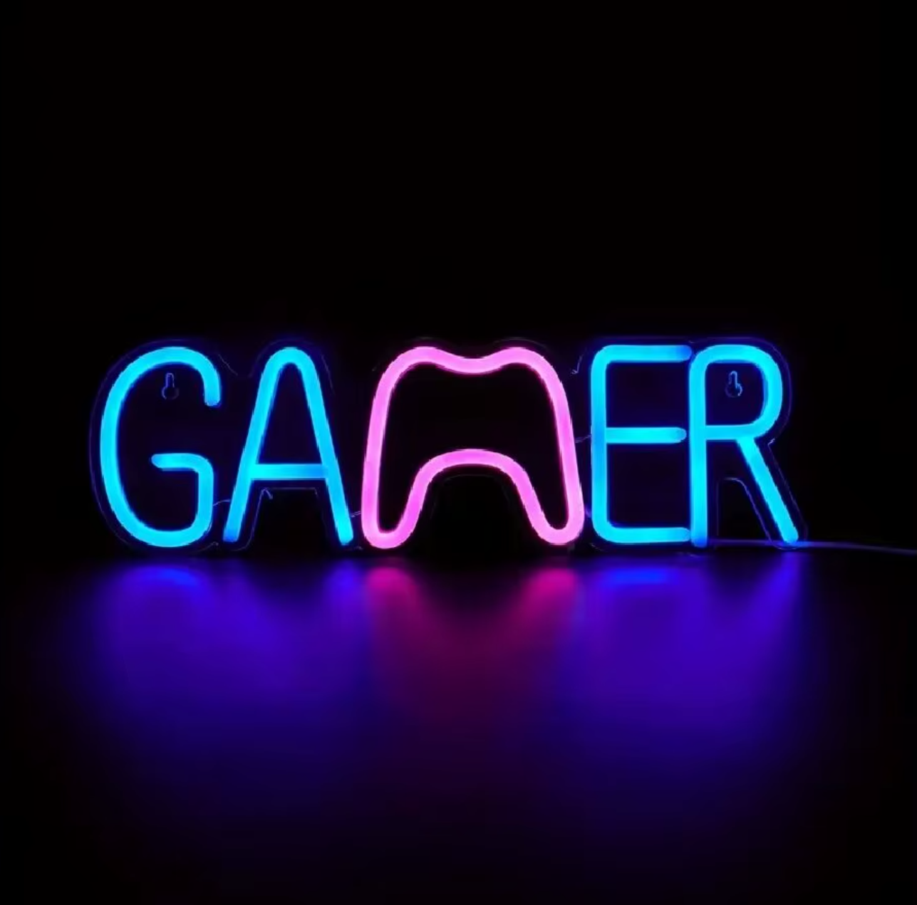 Foto 3 pulgar | Letrero de Neón Led Gamer para Decoración 36 cm