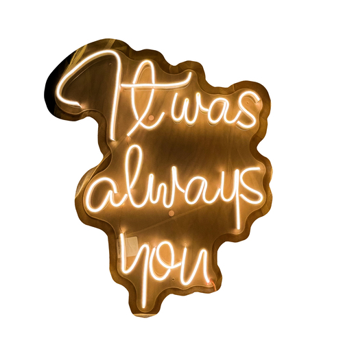 Letrero Led Neón It Was Always You Boda Decorativa  Luminoso