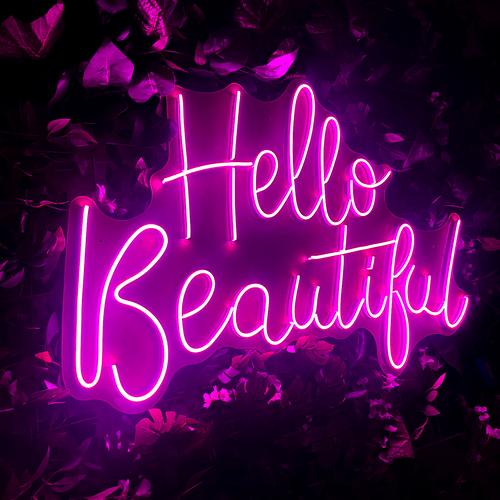Foto 4 | Letreros Neón Led Anuncios Hello Beautiful Luminoso Decorativo