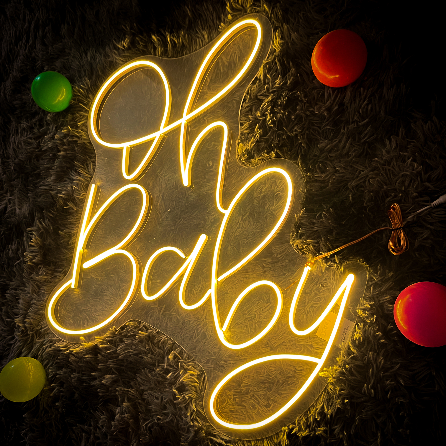 Foto 4 pulgar | Letrero Led Neón Oh Baby 2 Renglones Luminoso Decorativo