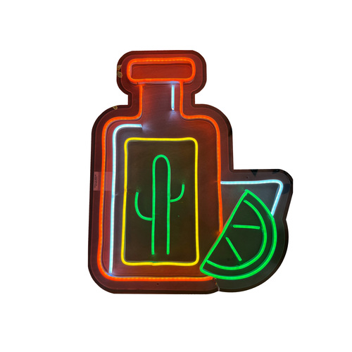 Letrero Led Neón Fiestas Patrias 16 De Septiembre Tequila México Luminoso Decorativo