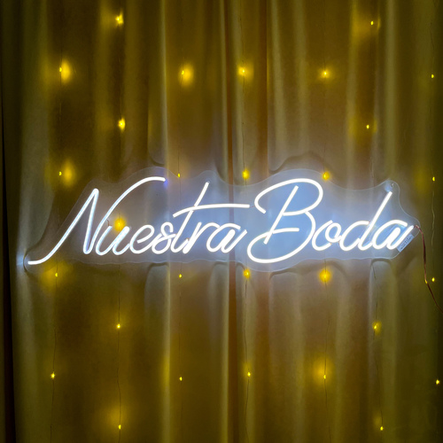 Foto 3 pulgar | Letrero Led Neón Nuestra Boda Decorativo Luminoso Fiesta