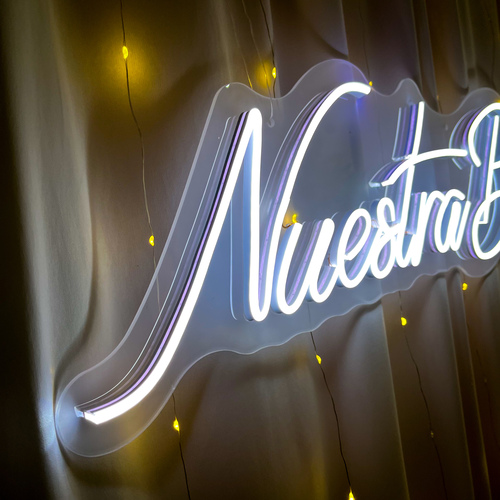 Foto 4 pulgar | Letrero Led Neón Nuestra Boda Decorativo Luminoso Fiesta