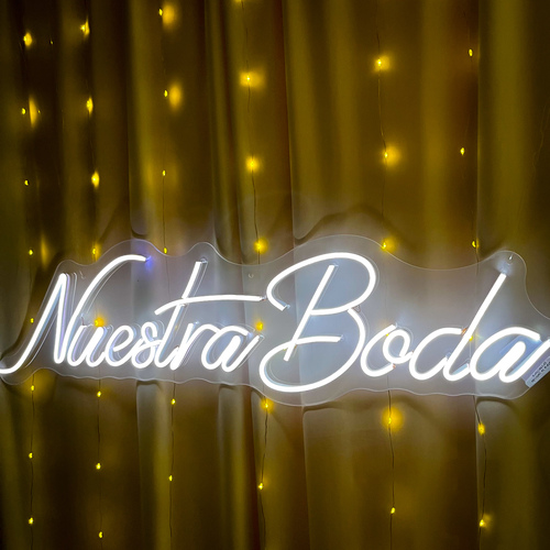 Foto 6 pulgar | Letrero Led Neón Nuestra Boda Decorativo Luminoso Fiesta