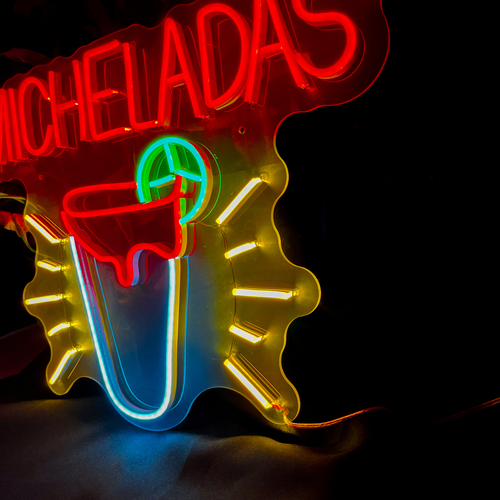 Foto 4 pulgar | Letrero Led Neón Micheladas 50 x 38 cm
