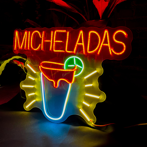Foto 6 pulgar | Letrero Led Neón Micheladas 50 x 38 cm