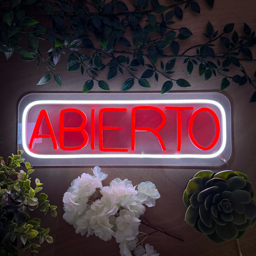 Foto 3 pulgar | Letrero Led Neon Abierto Negocio Decorativo Luminoso 41 x 14 cm Acrílico Manguera LED Flex