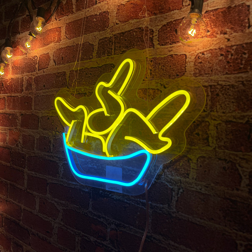 Foto 5 pulgar | Letrero Led Neón Anuncio Negocio Alitas Bar Luminoso Decorativo