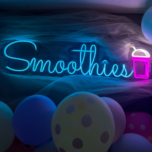Foto 3 pulgar | Letrero Led Neón Smoothies Luminoso Decorativo