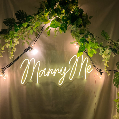 Foto 3 pulgar | Letrero Led Neón Marry Me Luminoso Decorativo