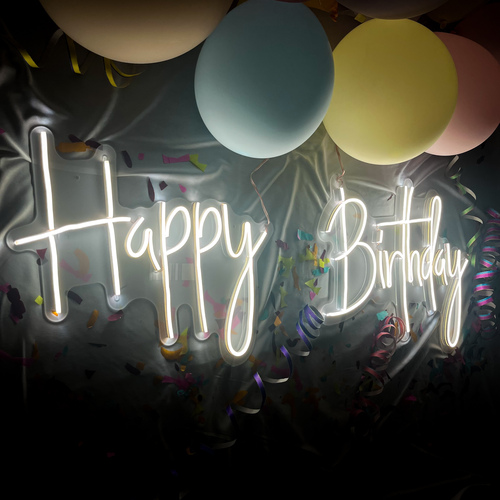 Foto 5 pulgar | Letrero Led Neón Happy Birthday Luminoso Decorativo Cumpleaños Evento Fiesta