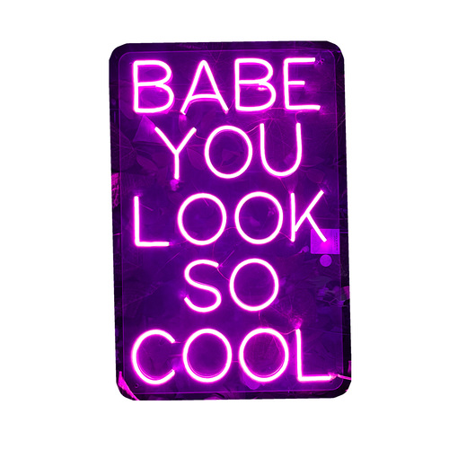 Foto 2 pulgar | Letrero Led Neón 'Baby You Look So Cool' Decoración Fiestas