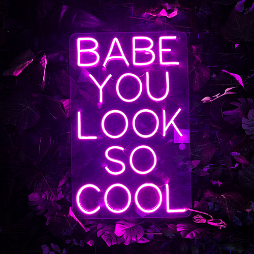 Foto 3 pulgar | Letrero Led Neón 'Baby You Look So Cool' Decoración Fiestas