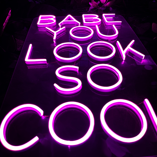 Foto 6 pulgar | Letrero Led Neón 'Baby You Look So Cool' Decoración Fiestas