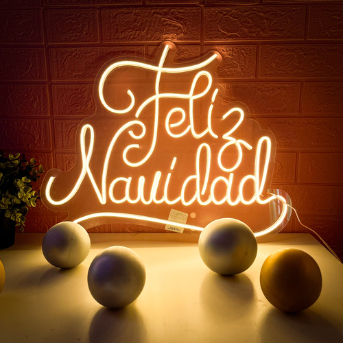 Foto 3 pulgar | Letrero Led Neón 'Feliz Navidad' Luminoso Decoración Navideña