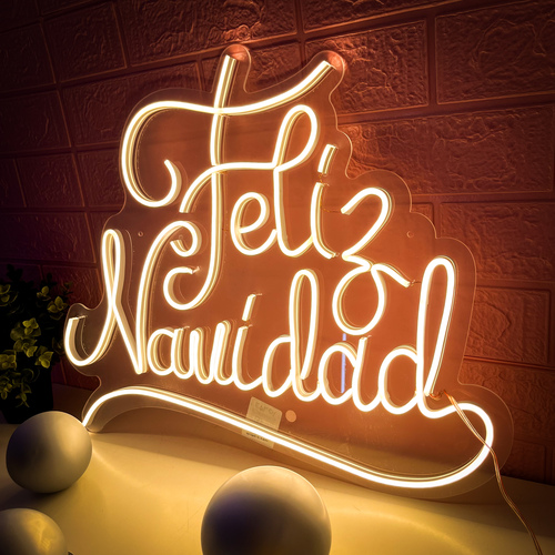 Foto 4 pulgar | Letrero Led Neón 'Feliz Navidad' Luminoso Decoración Navideña