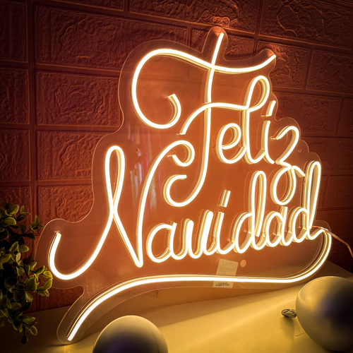 Foto 5 pulgar | Letrero Led Neón 'Feliz Navidad' Luminoso Decoración Navideña