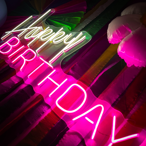 Foto 6 pulgar | Letrero Led Neón Happy Birthday
