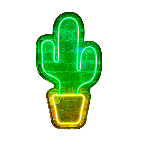 Foto 2 pulgar | Letrero Led Neón Cactus Lámpara