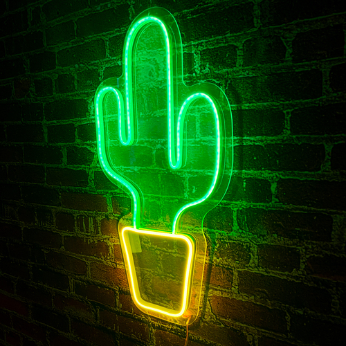 Foto 4 pulgar | Letrero Led Neón Cactus Lámpara