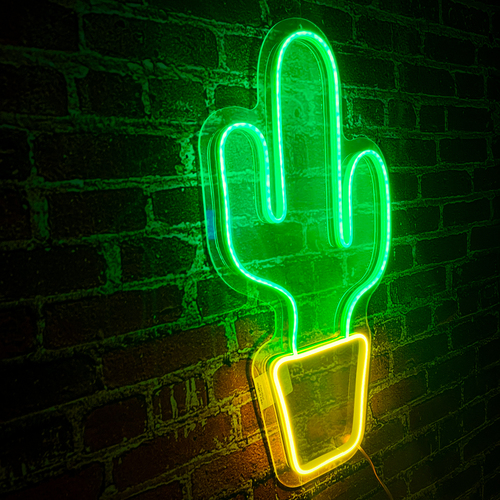 Foto 5 pulgar | Letrero Led Neón Cactus Lámpara
