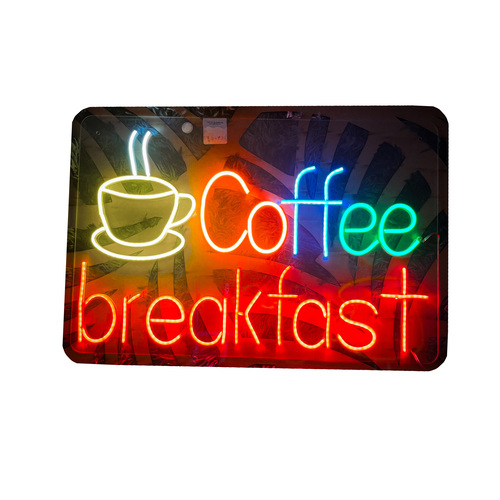 Foto 1 | Letrero Led Neón Isha Láser 'Coffe Breakfast'