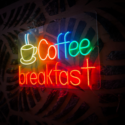 Foto 4 pulgar | Letrero Led Neón Isha Láser 'Coffe Breakfast'